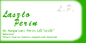 laszlo perin business card